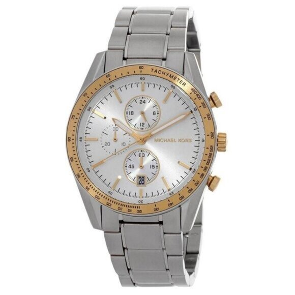 NWT Authentic Michael Kors Warren Chronograph Quartz White Dial Men's Watch - Picture 4 of 4